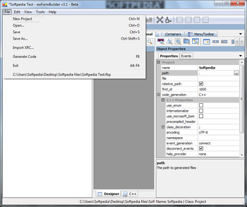 wxFormBuilder screenshot 2