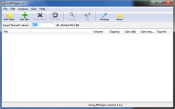 wxMP3gain screenshot