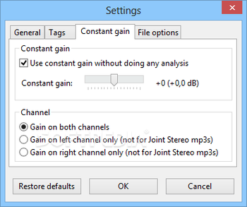wxMP3gain screenshot 5