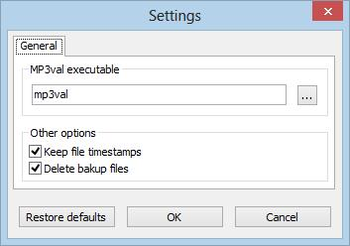 wxMP3val screenshot