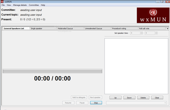 wxMUN screenshot