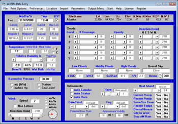 WXSIM screenshot