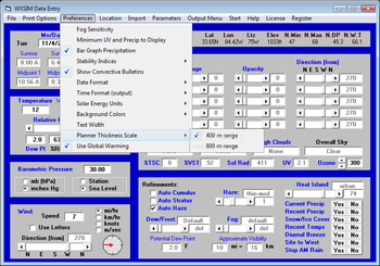 WXSIM screenshot 2