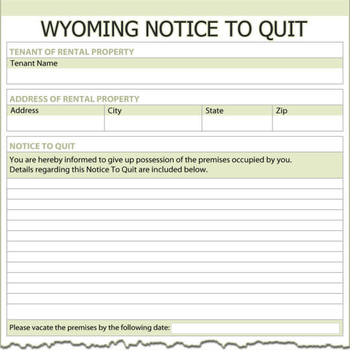 Wyoming Notice To Quit screenshot