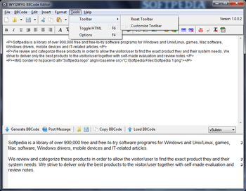 WYSIWYG BBCode Editor screenshot 7