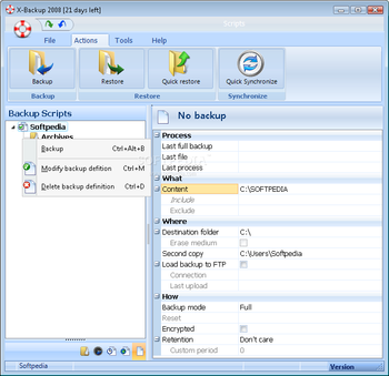 X-Backup screenshot