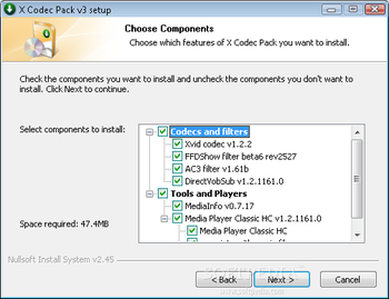 X Codec Pack screenshot