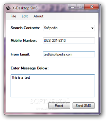 X-Desktop SMS screenshot