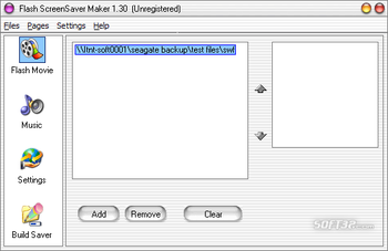 x software Flash ScreenSaver Maker screenshot