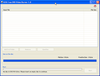 X2X Free DVD Video Burner screenshot