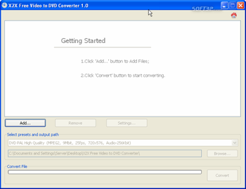 X2X Free Video to DVD Converter screenshot 2