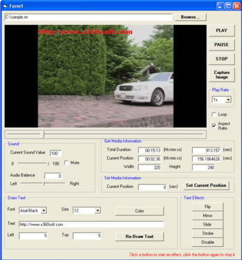 X360 Video Player ActiveX SDK screenshot