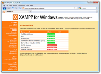 XAMPP screenshot 4
