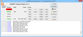 XAMPP screenshot