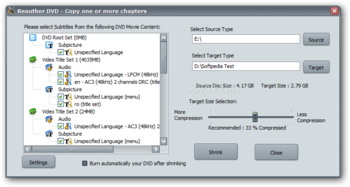 xantia DVD Shrinker screenshot 3