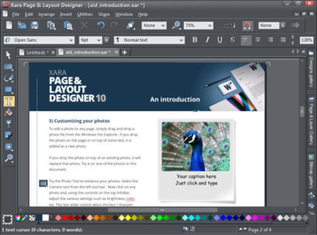 Xara Page & Layout Designer screenshot