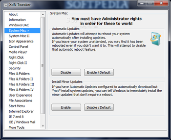 XdN Tweaker screenshot 2