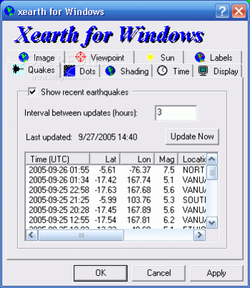 Xearth screenshot 3