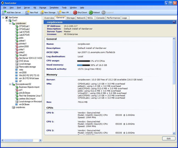 XenServer screenshot