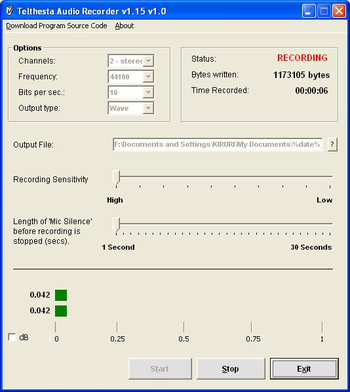 Xes Sound Recorder screenshot