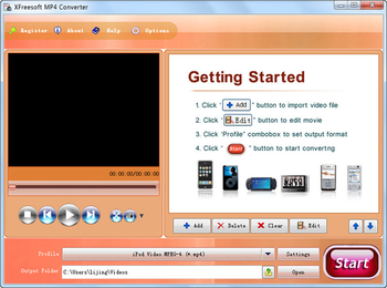 XFreesoft MP4 Converter screenshot 2