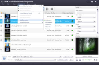 Xilisoft 3GP Video Converter screenshot 2