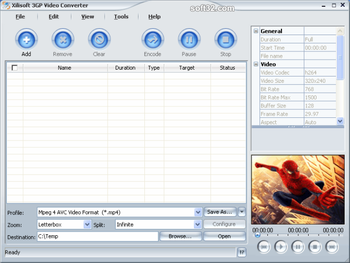 Xilisoft 3GP Video Converter screenshot 2