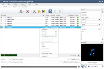 Xilisoft Audio Converter Pro screenshot