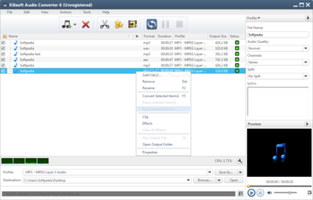 Xilisoft Audio Converter screenshot