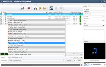 Xilisoft Audio Converter screenshot 2