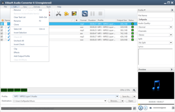 Xilisoft Audio Converter screenshot 3