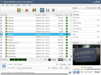 Xilisoft AVI MPEG Converter screenshot