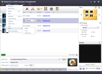 Xilisoft AVI to DVD Converter screenshot 2