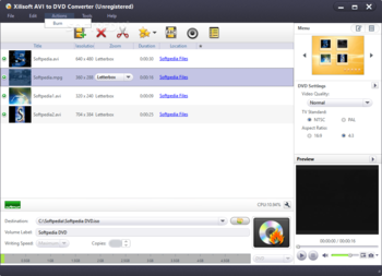 Xilisoft AVI to DVD Converter screenshot 3