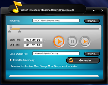 Xilisoft Blackberry Ringtone Maker screenshot