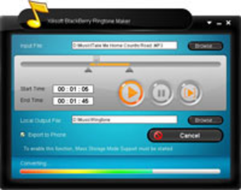 Xilisoft Blackberry Ringtone Maker screenshot