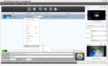 Xilisoft Blu-ray Creator screenshot