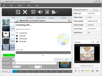 Xilisoft Blu-ray Creator screenshot