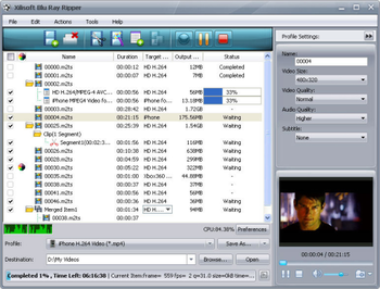 Xilisoft Blu Ray Ripper screenshot