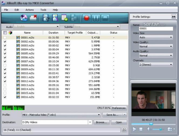 Xilisoft Blu-ray to MKV Converter screenshot 2