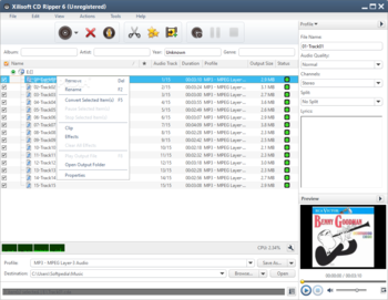 Xilisoft CD Ripper screenshot