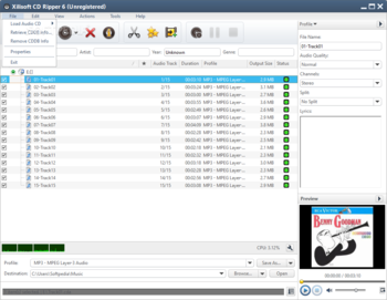 Xilisoft CD Ripper screenshot 2