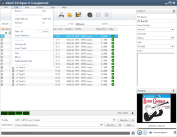 Xilisoft CD Ripper screenshot 3