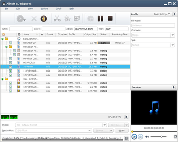 Xilisoft CD Ripper screenshot 2