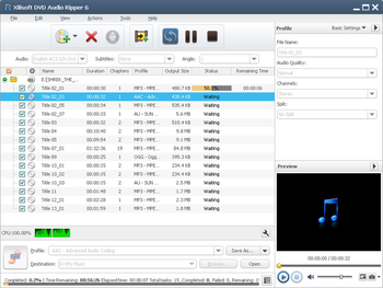 Xilisoft DVD Audio Ripper screenshot