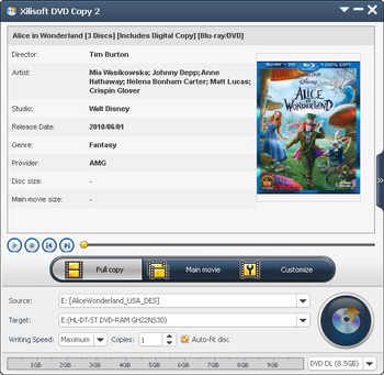 Xilisoft DVD Copy Express screenshot