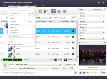 Xilisoft DVD Ripper Platinum screenshot 7