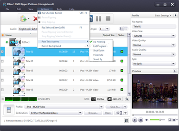 Xilisoft DVD Ripper Platinum screenshot 9