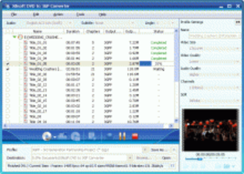 Xilisoft DVD to 3GP Converter screenshot