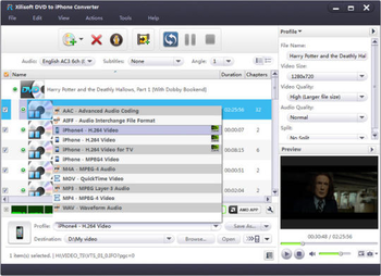 Xilisoft DVD to iPhone Converter screenshot